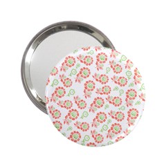 Flower Rose Red Green Sunflower Star 2 25  Handbag Mirrors