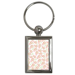 Flower Rose Red Green Sunflower Star Key Chains (rectangle) 