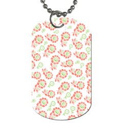 Flower Rose Red Green Sunflower Star Dog Tag (two Sides)