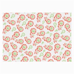 Flower Rose Red Green Sunflower Star Large Glasses Cloth (2-side)