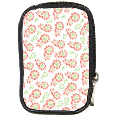 Flower Rose Red Green Sunflower Star Compact Camera Cases by Mariart