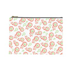 Flower Rose Red Green Sunflower Star Cosmetic Bag (large)  by Mariart