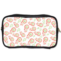 Flower Rose Red Green Sunflower Star Toiletries Bags by Mariart