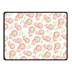 Flower Rose Red Green Sunflower Star Fleece Blanket (small)