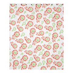 Flower Rose Red Green Sunflower Star Shower Curtain 60  X 72  (medium)  by Mariart