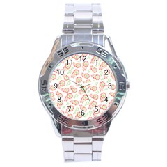 Flower Rose Red Green Sunflower Star Stainless Steel Analogue Watch