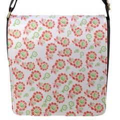 Flower Rose Red Green Sunflower Star Flap Messenger Bag (s)