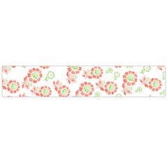 Flower Rose Red Green Sunflower Star Flano Scarf (large)