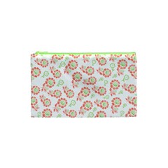 Flower Rose Red Green Sunflower Star Cosmetic Bag (xs) by Mariart