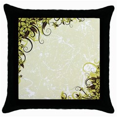 Flower Star Floral Green Camuflage Leaf Frame Throw Pillow Case (black)