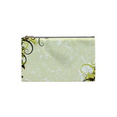 Flower Star Floral Green Camuflage Leaf Frame Cosmetic Bag (small)  by Mariart