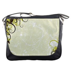 Flower Star Floral Green Camuflage Leaf Frame Messenger Bags by Mariart