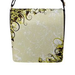 Flower Star Floral Green Camuflage Leaf Frame Flap Messenger Bag (l)  by Mariart