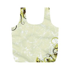 Flower Star Floral Green Camuflage Leaf Frame Full Print Recycle Bags (m)  by Mariart