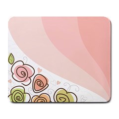 Flower Sunflower Wave Waves Pink Large Mousepads by Mariart