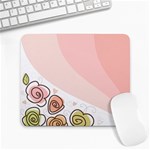 Flower Sunflower Wave Waves Pink Large Mousepads Front