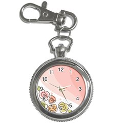 Flower Sunflower Wave Waves Pink Key Chain Watches