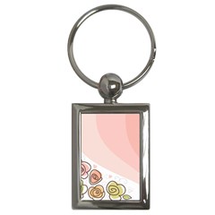 Flower Sunflower Wave Waves Pink Key Chains (rectangle)  by Mariart