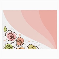 Flower Sunflower Wave Waves Pink Large Glasses Cloth