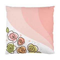 Flower Sunflower Wave Waves Pink Standard Cushion Case (one Side)