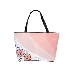 Flower Sunflower Wave Waves Pink Shoulder Handbags by Mariart