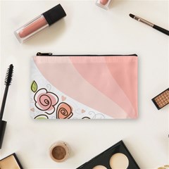 Flower Sunflower Wave Waves Pink Cosmetic Bag (small)  by Mariart