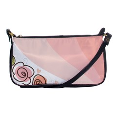 Flower Sunflower Wave Waves Pink Shoulder Clutch Bags