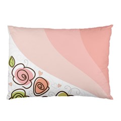 Flower Sunflower Wave Waves Pink Pillow Case (two Sides)