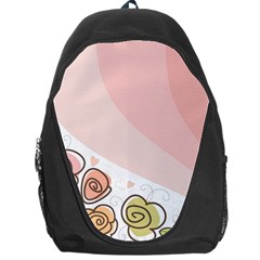 Flower Sunflower Wave Waves Pink Backpack Bag by Mariart