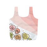 Flower Sunflower Wave Waves Pink Full Print Recycle Bags (S)  Back