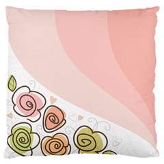 Flower Sunflower Wave Waves Pink Standard Flano Cushion Case (one Side)