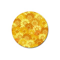 Flower Sunflower Floral Beauty Sexy Magnet 3  (round)