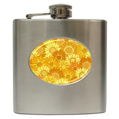 Flower Sunflower Floral Beauty Sexy Hip Flask (6 Oz)