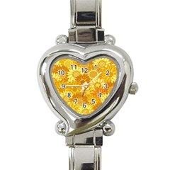 Flower Sunflower Floral Beauty Sexy Heart Italian Charm Watch