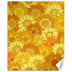 Flower Sunflower Floral Beauty Sexy Canvas 16  X 20  