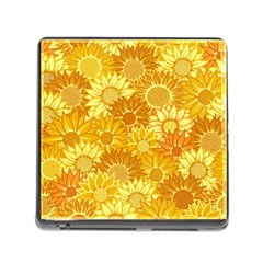 Flower Sunflower Floral Beauty Sexy Memory Card Reader (square)