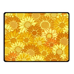 Flower Sunflower Floral Beauty Sexy Double Sided Fleece Blanket (small) 