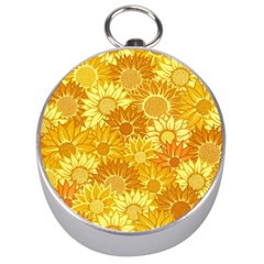 Flower Sunflower Floral Beauty Sexy Silver Compasses