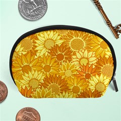 Flower Sunflower Floral Beauty Sexy Accessory Pouches (large)  by Mariart