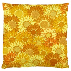 Flower Sunflower Floral Beauty Sexy Large Flano Cushion Case (two Sides)