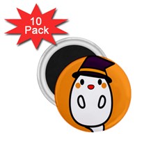 Halloween Ghost Orange 1 75  Magnets (10 Pack)  by Mariart