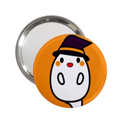 Halloween Ghost Orange 2 25  Handbag Mirrors