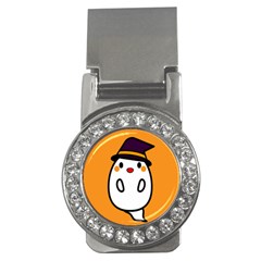 Halloween Ghost Orange Money Clips (cz) 