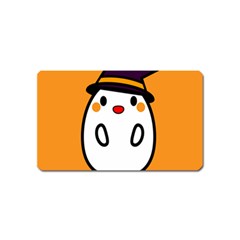 Halloween Ghost Orange Magnet (name Card) by Mariart