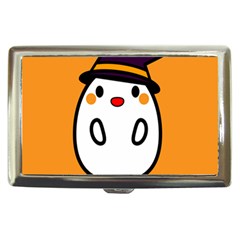 Halloween Ghost Orange Cigarette Money Cases by Mariart