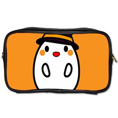 Halloween Ghost Orange Toiletries Bags by Mariart