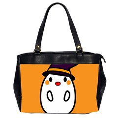 Halloween Ghost Orange Office Handbags (2 Sides)  by Mariart