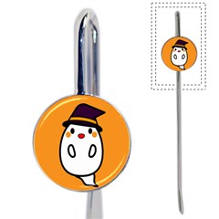 Halloween Ghost Orange Book Mark by Mariart