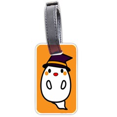 Halloween Ghost Orange Luggage Tags (one Side) 