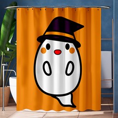 Halloween Ghost Orange Shower Curtain 60  X 72  (medium) 